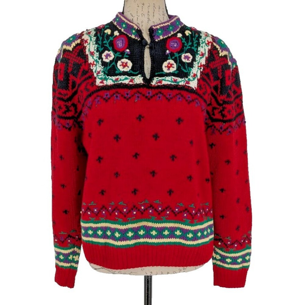Woodstock Womens Bohemian Sweater SIZE 38 (XL) 55% Linen 45% Cotton Sustainable